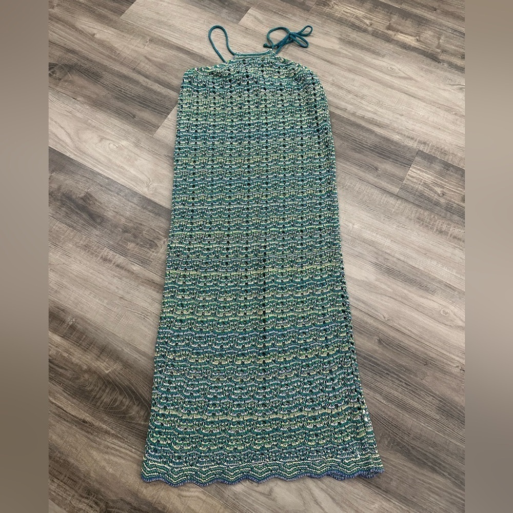 Boohoo Crochet Knit Cut Out Maxi Beach Skirt - Medium NWT